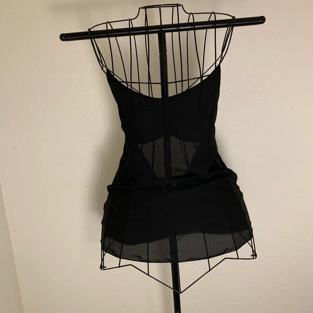 Backless Black Flowy Cami (L)
